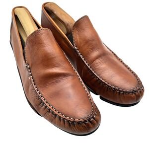 To Boot New York Mens Key Largo Cervo Leather Driver Cognac Moc Toe Loafers 11.5